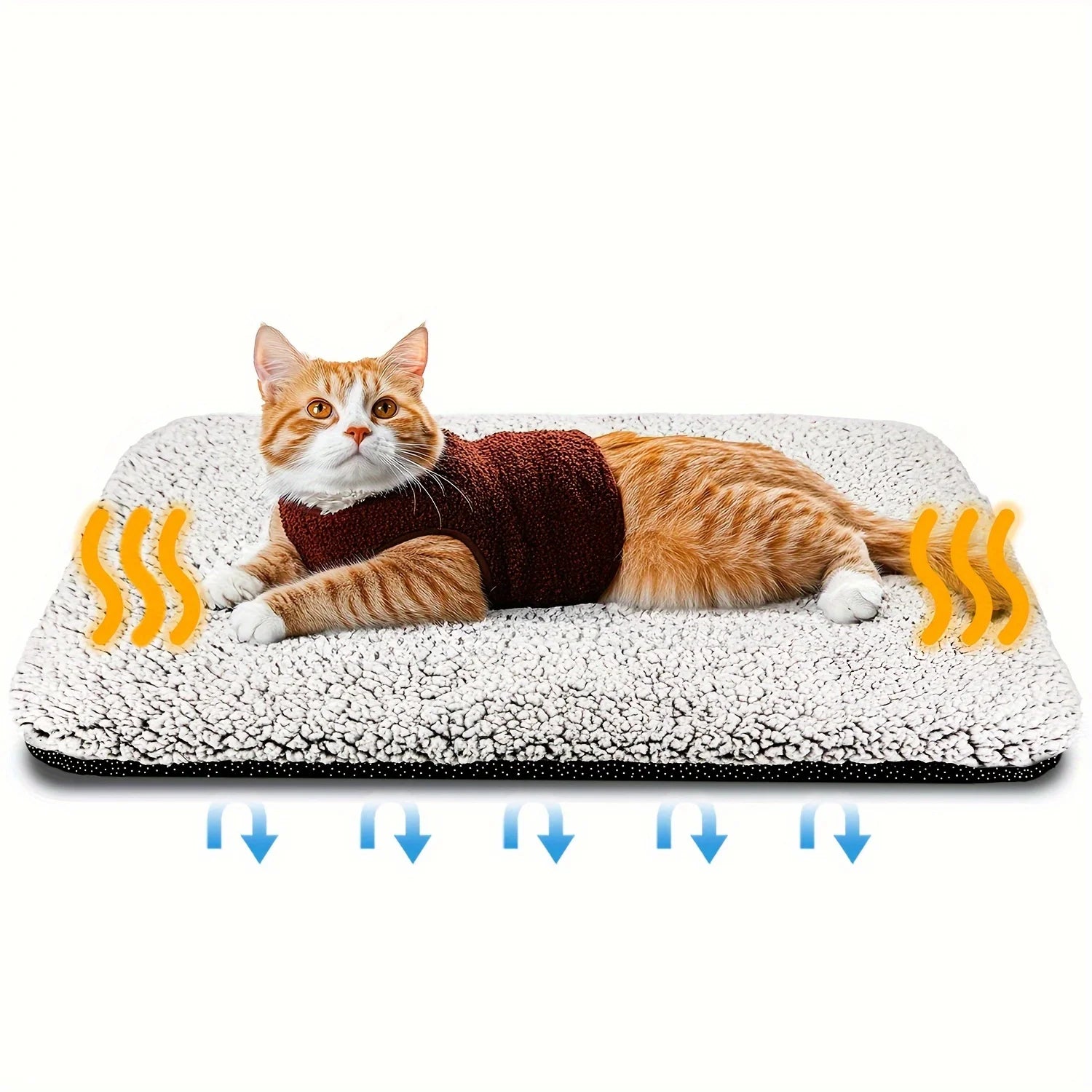 Self-Heating Pet Pads Blanket Puppy Pad Warm Cushion Mat for Cats Dogs Washable Pets with Thermal Body Heat Reflecting Core Pad