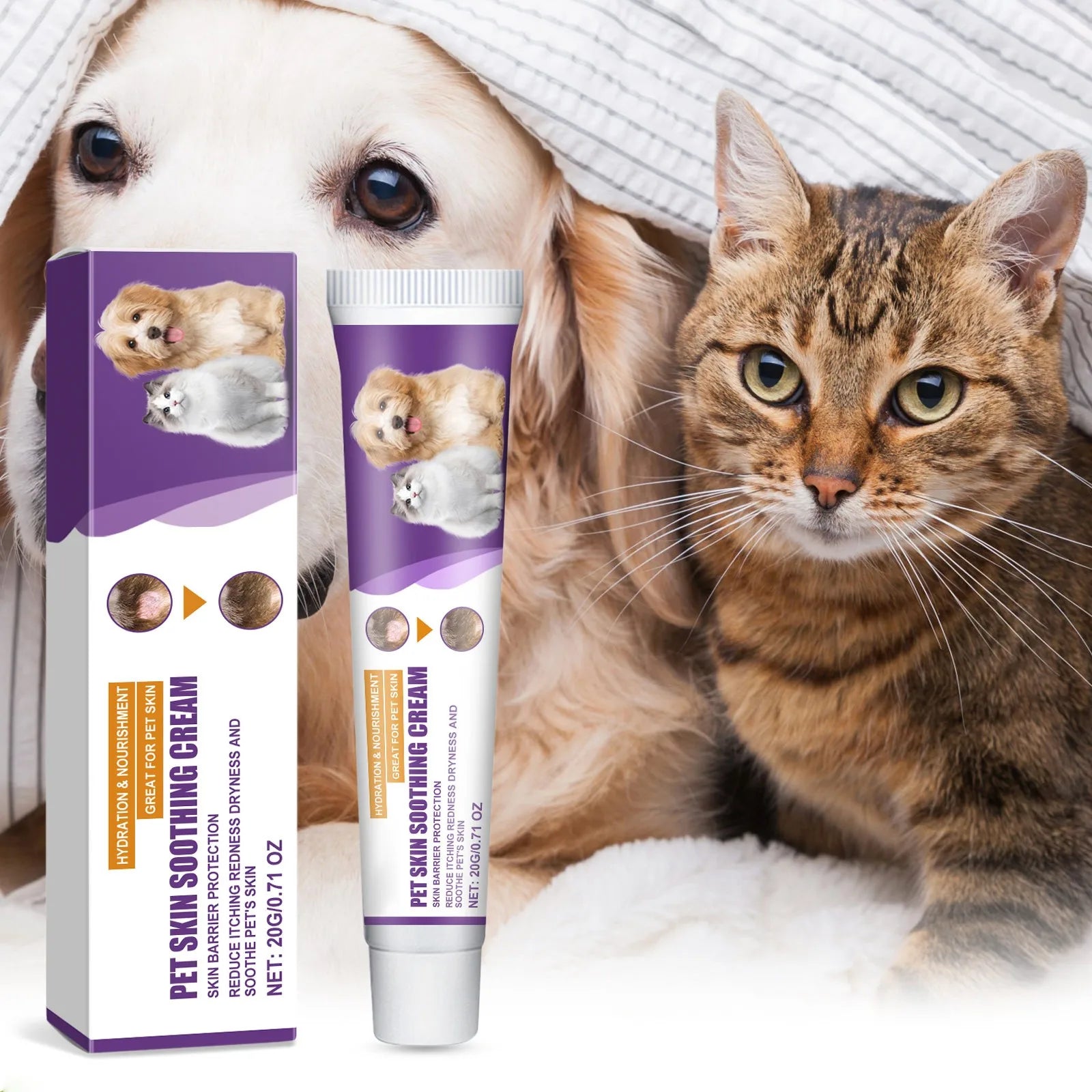 Pet Skin Care Cream Dry Itchy Skin Soothing Lotion For Dogs And Cats Itchy Skin Relief Cream For Cats Paw Lotion Soothing Balm